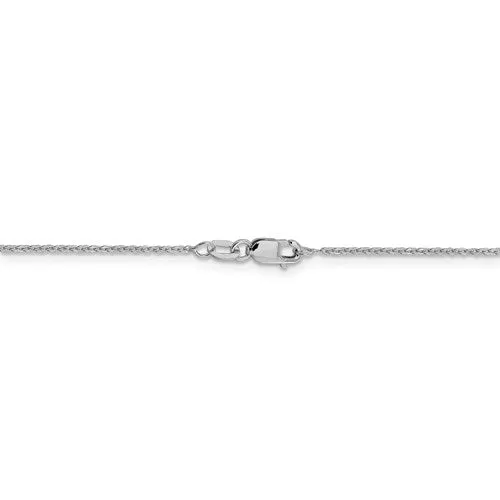 10K White Gold 1.1 mm Flat Cable Chain Available Sizes 16-24