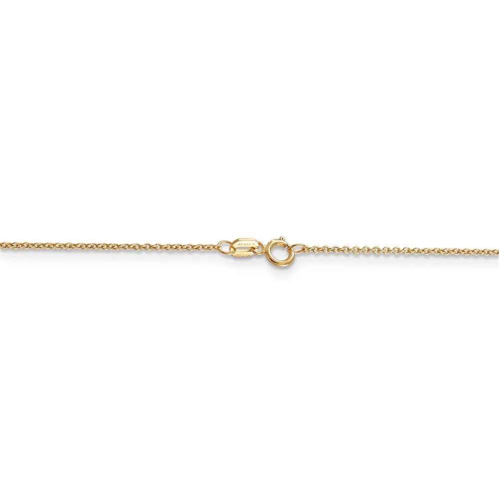 14k Two Tone Gold and Rhodium Sister Heart Necklace