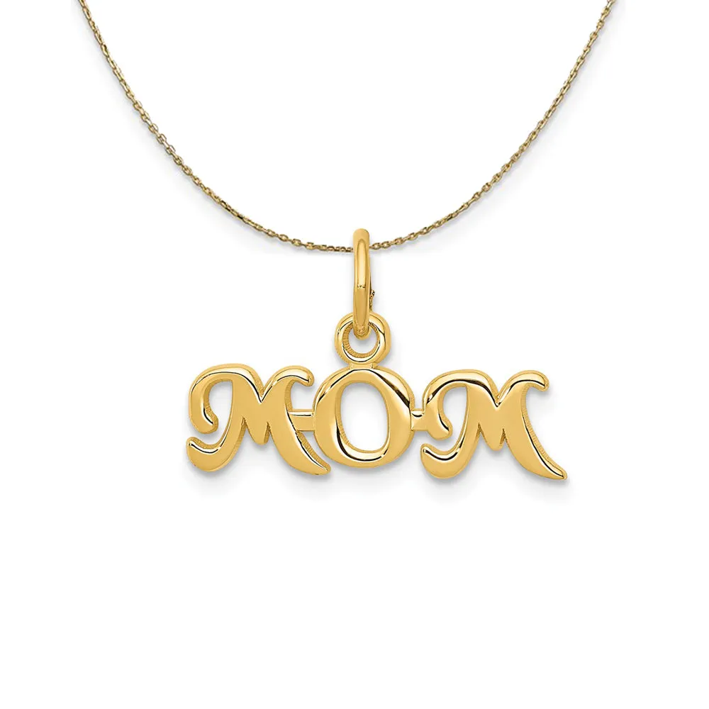 14k Yellow Gold Mom Necklace