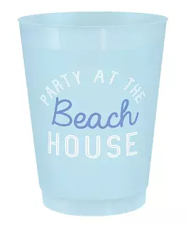 16oz Party Cups, Set of 8 - Beach House