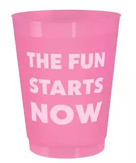 16oz Party Cups, Set of 8 - The Fun Starts Now