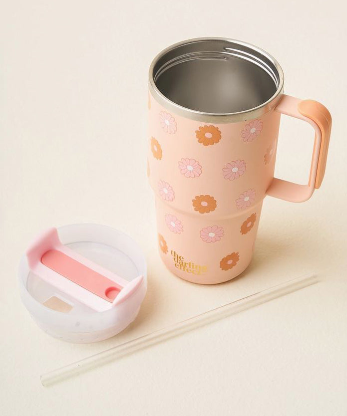 20oz Mini On-The-Go Tumbler - Daisy Peach