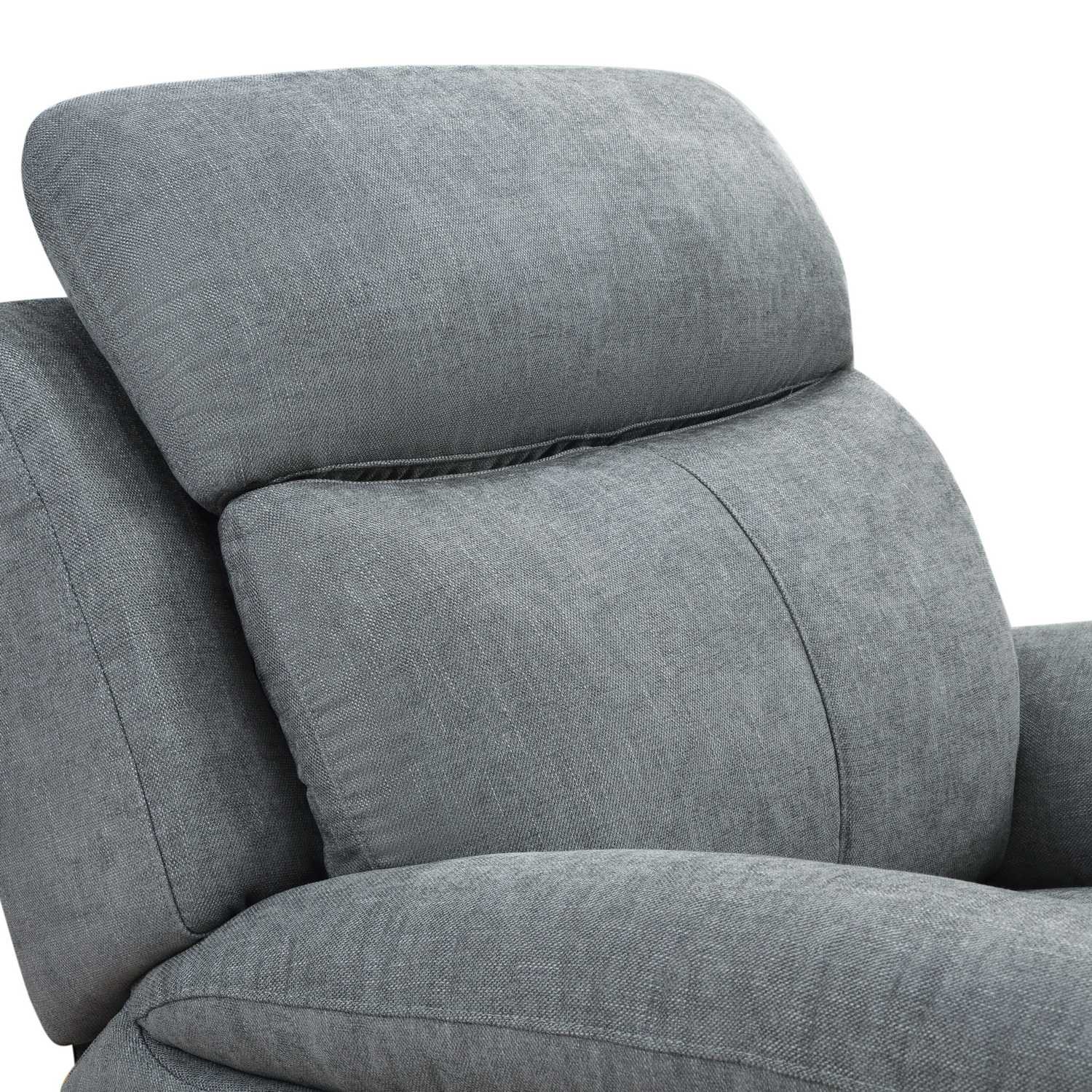 35 Light Gray Fabric Power Recliner With USB