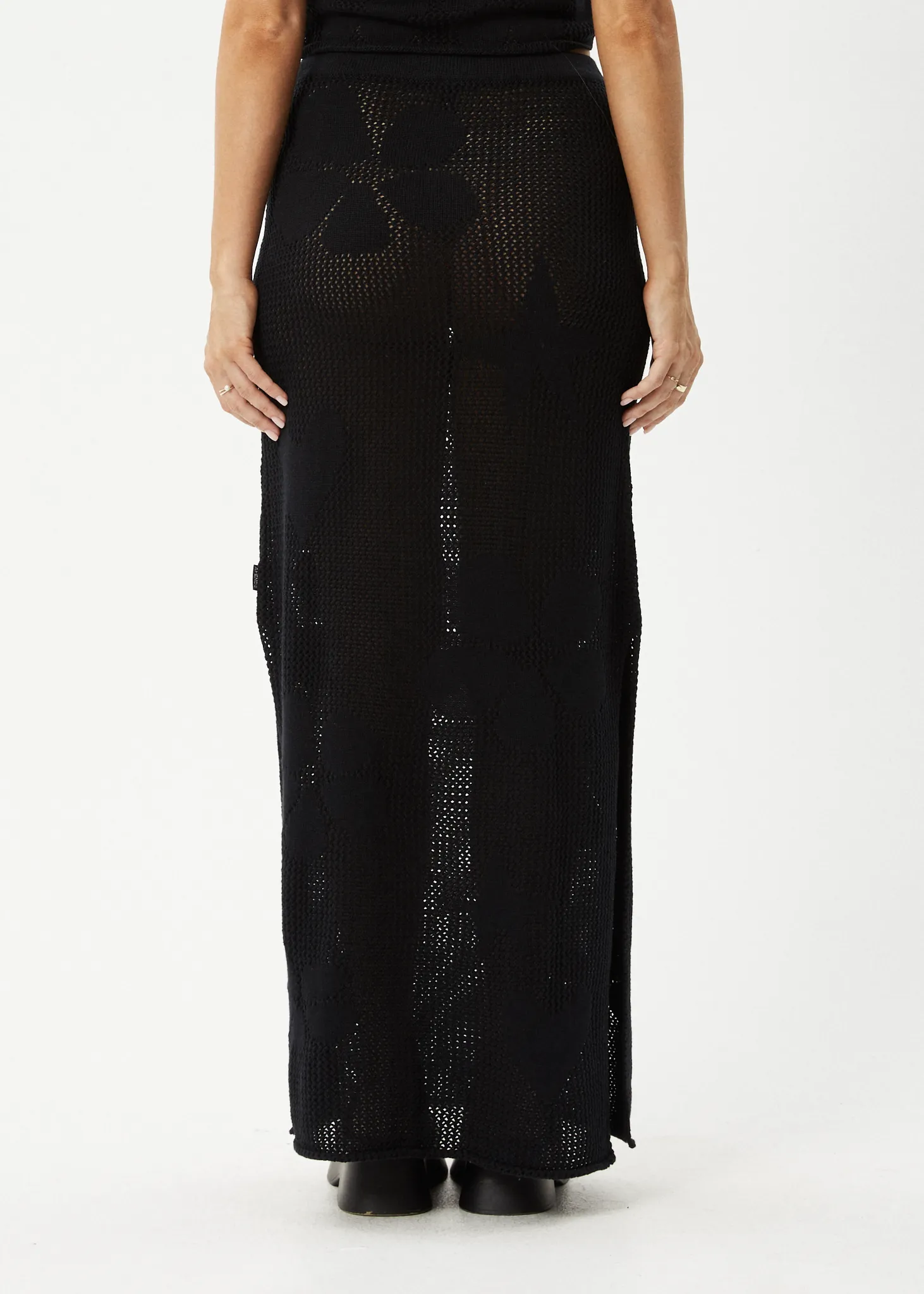 AFENDS Womens Riley - Knit Maxi Skirt - Black