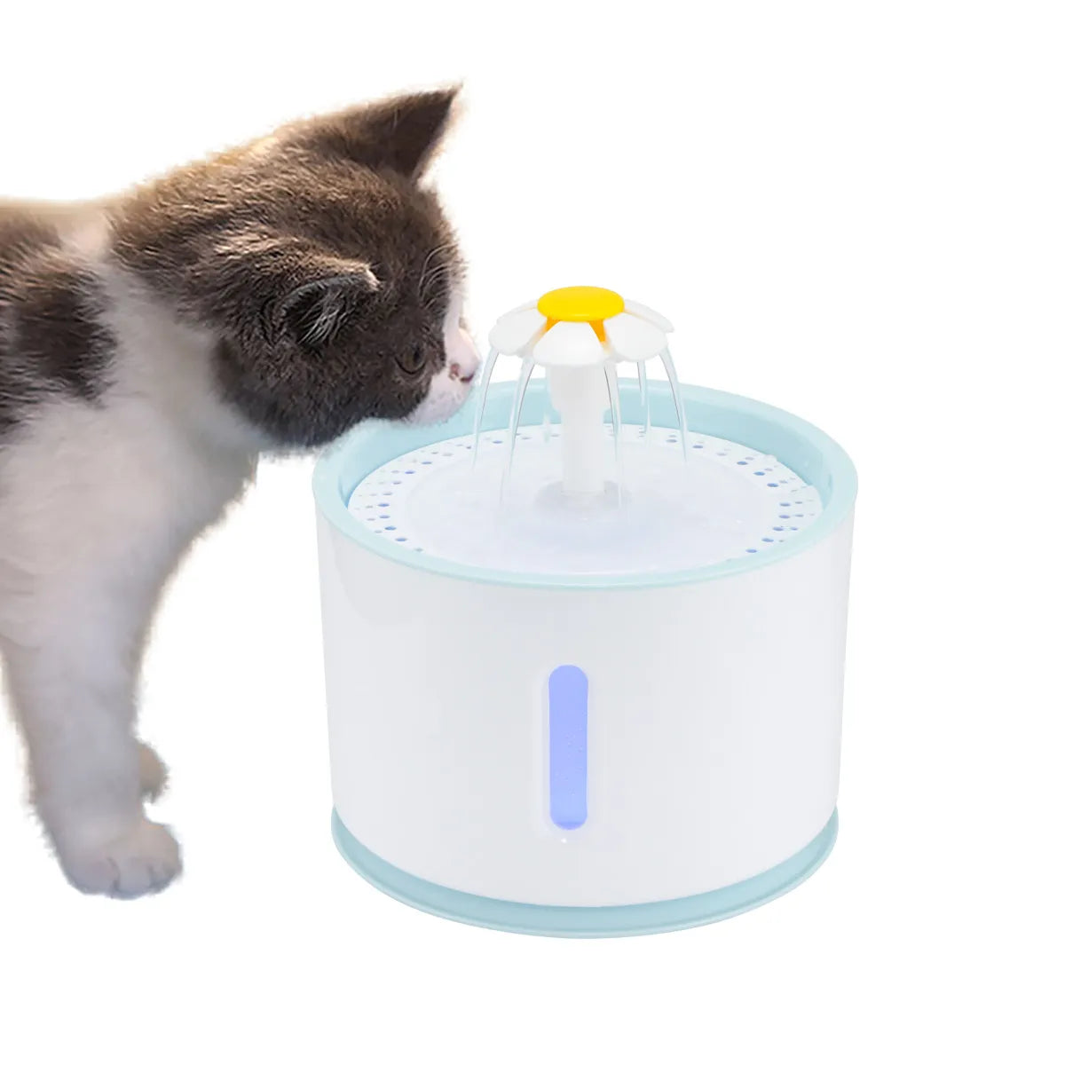 Automatic Pet Water Fountain - 2.4L Pet Water Fountain with LED Light (Electric USB) for Cats & Dogs