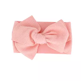 Baby Adjustable Bow Headband — Flamingo