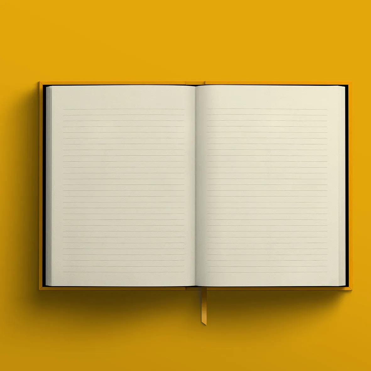 Blank Canvas Yellow A5 Lined Notebook - P18G/H