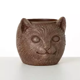 Brown Outdoor Cat Planter