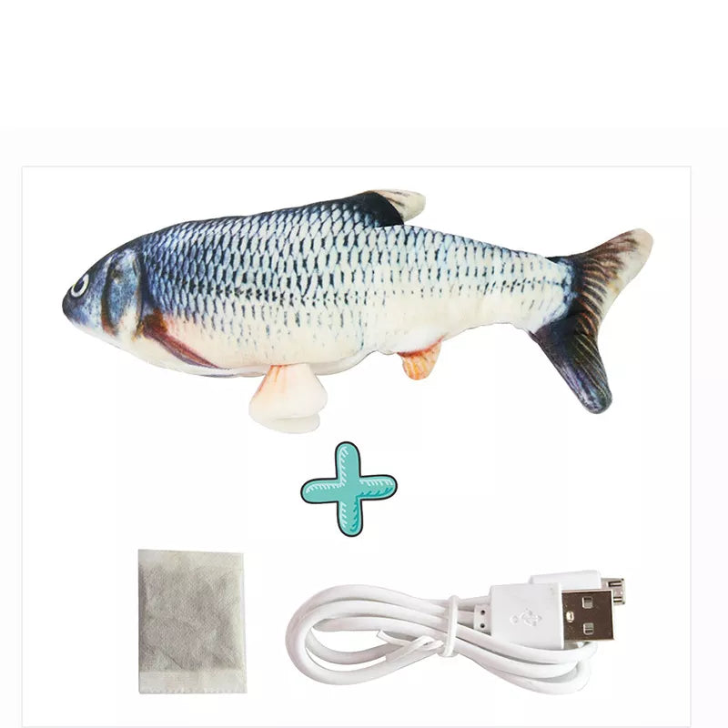 Cat USB Charger Toy Fish Interactive Electric floppy Fish Cat toy Realistic Pet Cats Chew Bite Toys Pet Supplies Cats dog toy