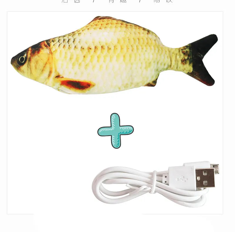 Cat USB Charger Toy Fish Interactive Electric floppy Fish Cat toy Realistic Pet Cats Chew Bite Toys Pet Supplies Cats dog toy