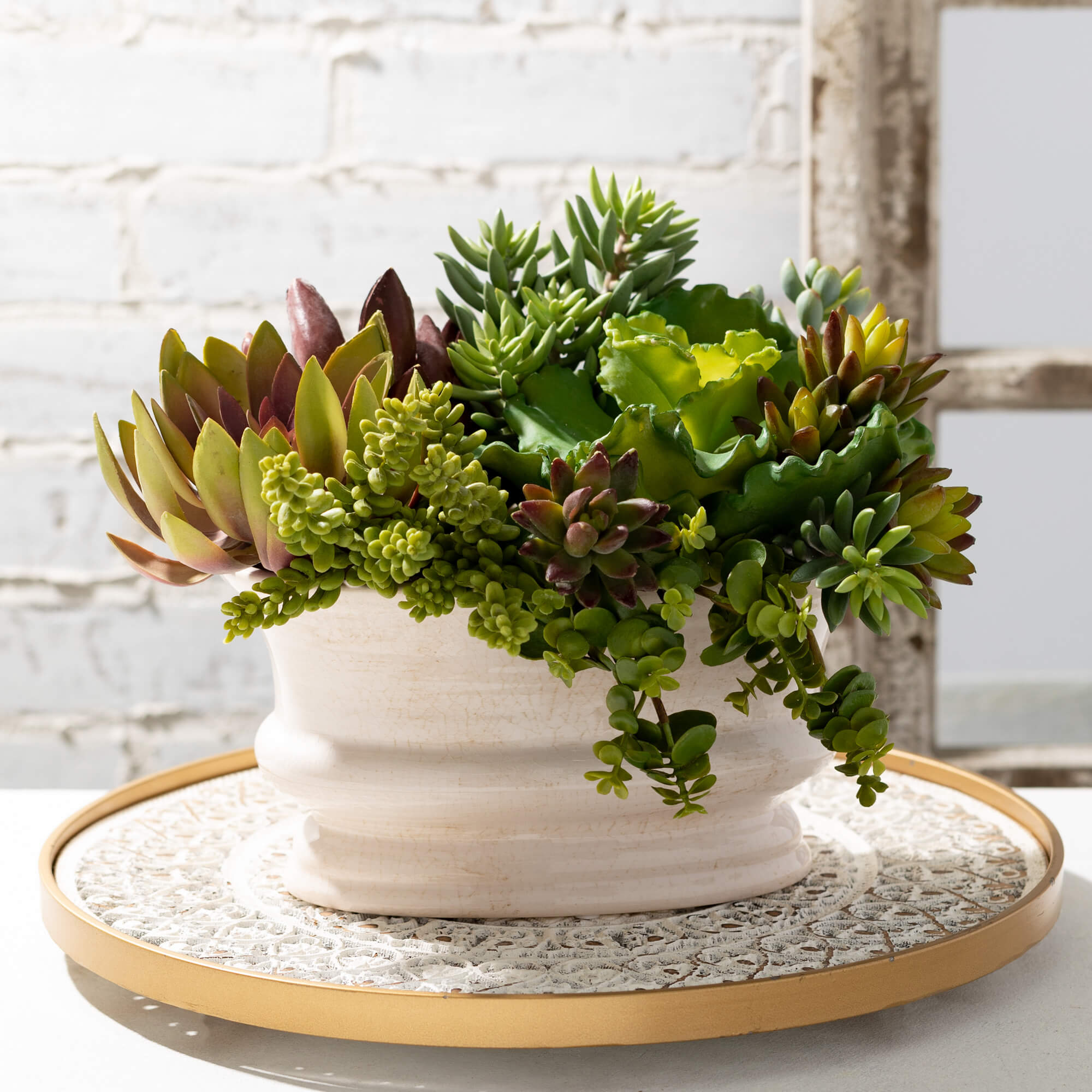 Ceramic Low Oval Planter