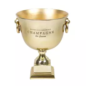 Champagne Bucket on Pedestal Gold Small