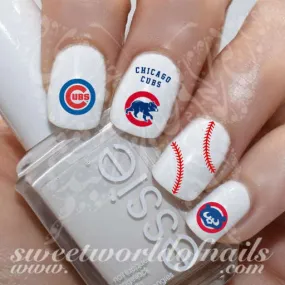 Chicago Cubs Baseball MLB Nail Art Water Decals