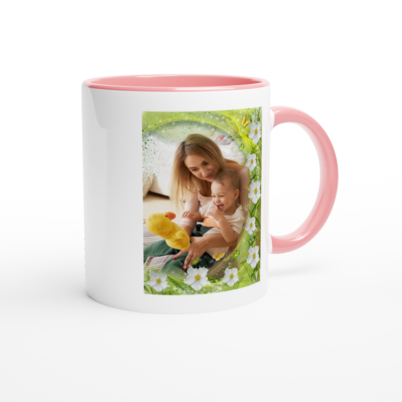 Chiptshirts - Mug Multicolore à Personnaliser, Cadeau Pour Nounou, Nounou Parfaite, Mug Rose et Blanc - CTS21032201