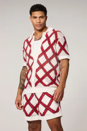 Crochet Lattice Knit Short