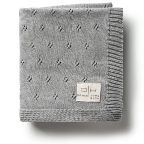 Domani Home Flower Gray Mel Baby Blanket