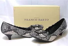 FRANCO SARTO Women's Mad Buckle Low Heel Pump - Python - NIB