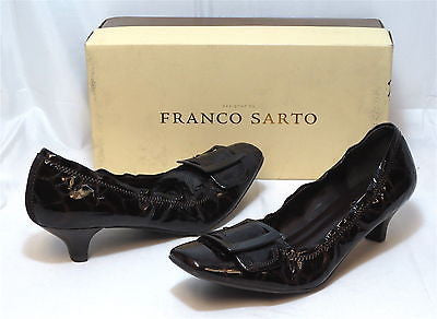 FRANCO SARTO Women's •Mad Buckle• Low Heel Pump - Brown Turtle