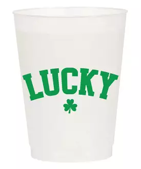 Frosted Cups, Pack of 10 - Lucky Shamrock - FINAL SALE