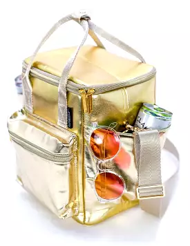 FYDELITY Rackpack Clawcan 12Pak Fashion Cooler Bag-Gold