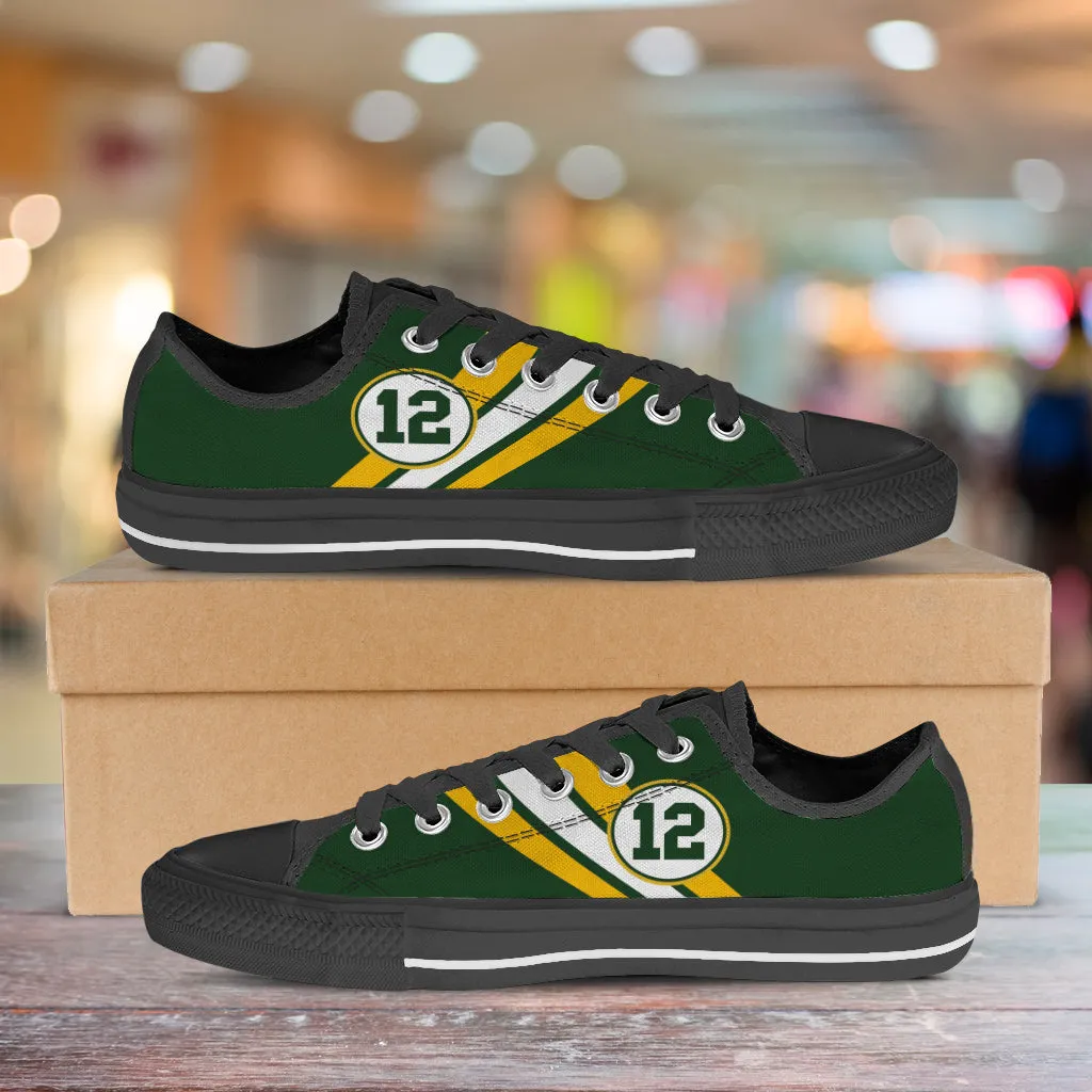 Green Bay 12 Sports Low Top Shoes Black