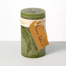 Green Timber Pillar Candle