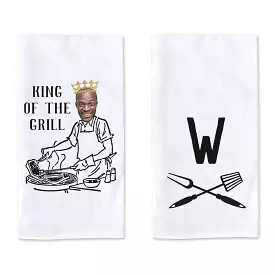 Grill Master Personalized Photo Dishtowel 2 Piece Set