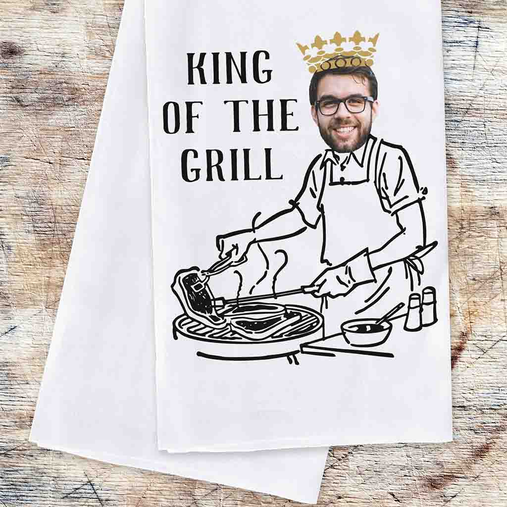 Grill Master Personalized Photo Dishtowel 2 Piece Set