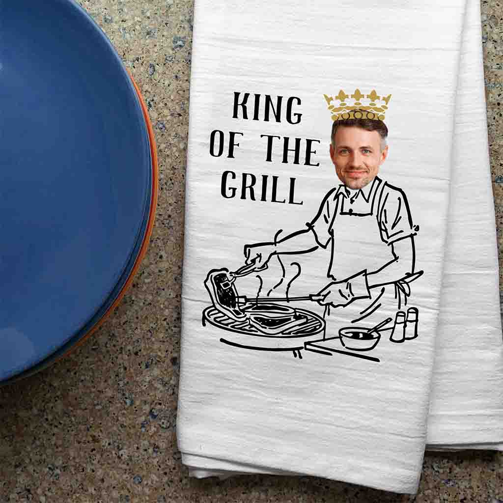 Grill Master Personalized Photo Dishtowel 2 Piece Set