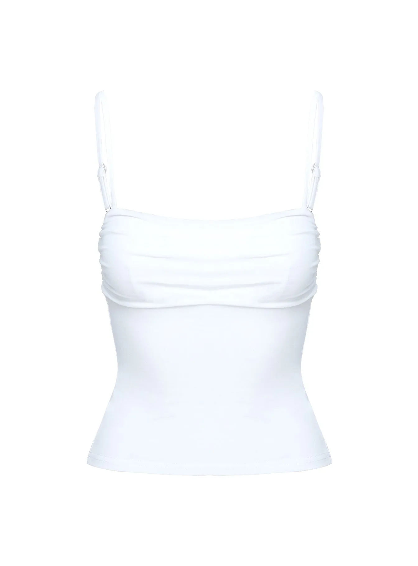 Halbert Ruched Top White