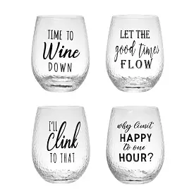 HAPPY HOUR DRINKING GLASS