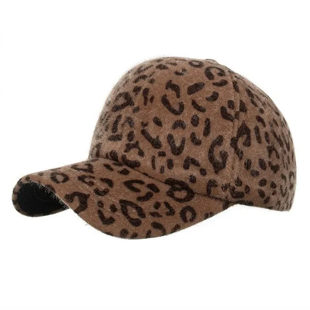 Hip Hop Autumn Unisex Adjustable Leopard Snapback Trucker Baseball Cap