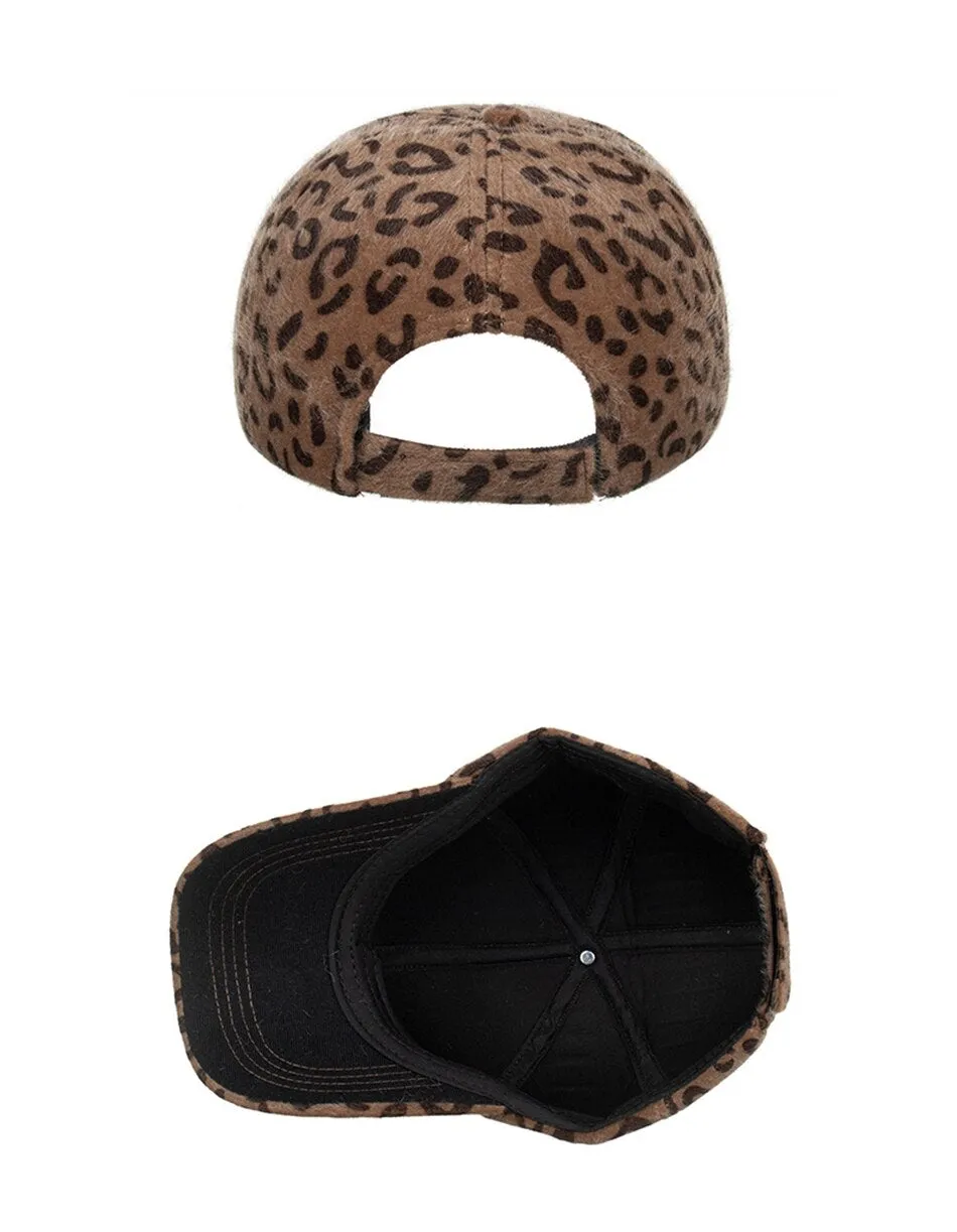 Hip Hop Autumn Unisex Adjustable Leopard Snapback Trucker Baseball Cap