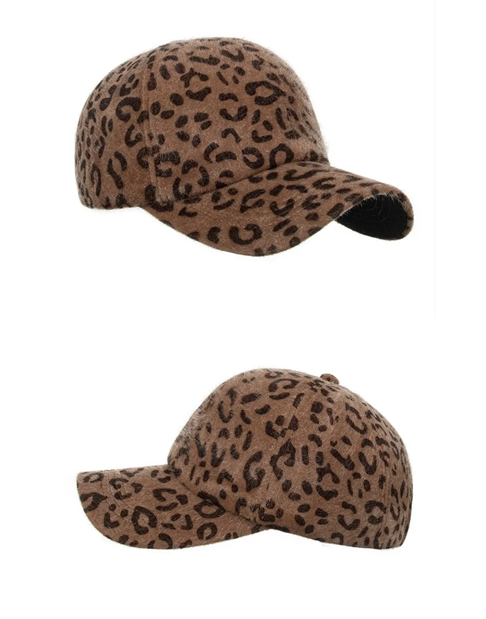 Hip Hop Autumn Unisex Adjustable Leopard Snapback Trucker Baseball Cap