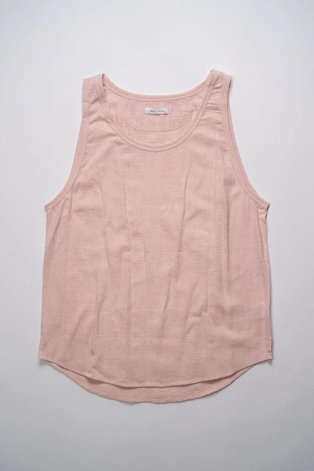 Indi + Ash Ripley Tank Handwoven Kala Cotton - Sappanwood Pink