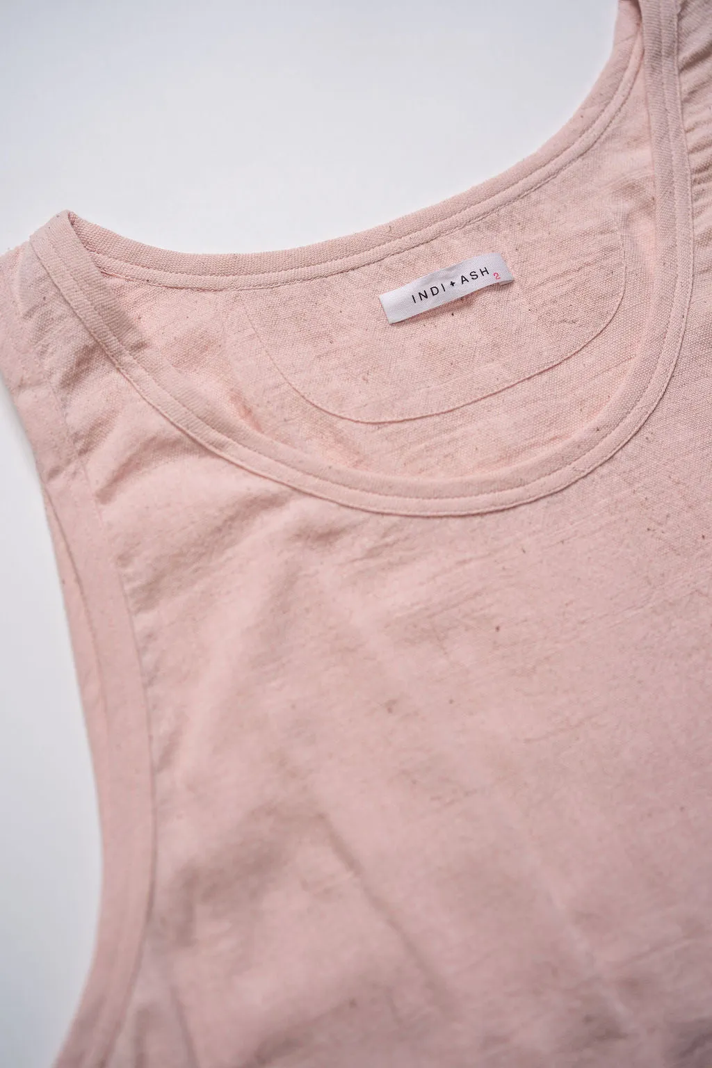 Indi + Ash Ripley Tank Handwoven Kala Cotton - Sappanwood Pink