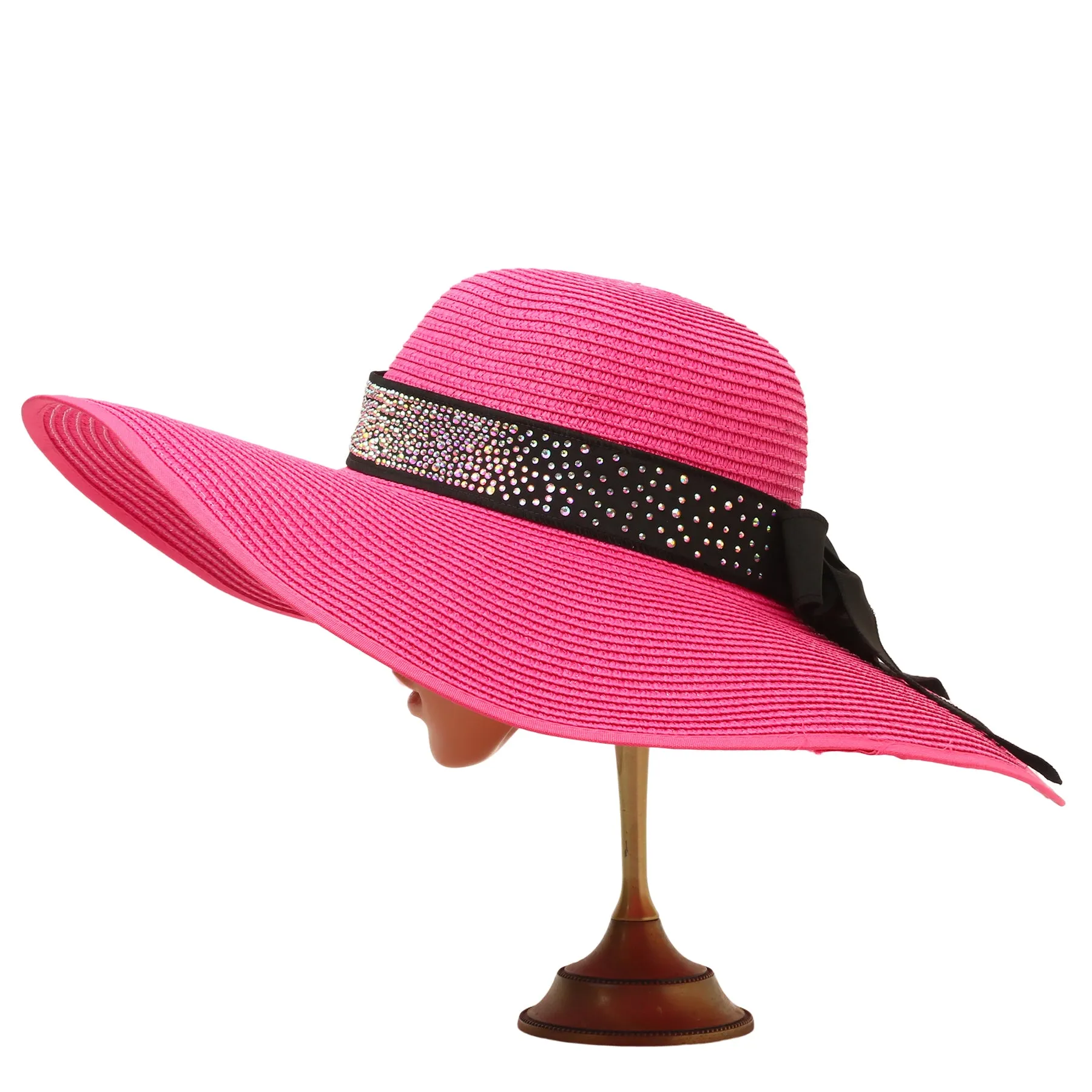 Kate Designer Beach Hat in Dark Pink