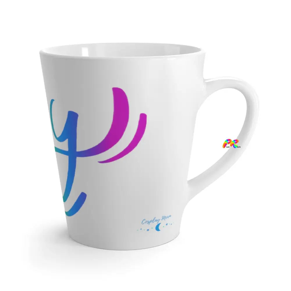 Latte Mug with Gay In Rainbow Cursive Font