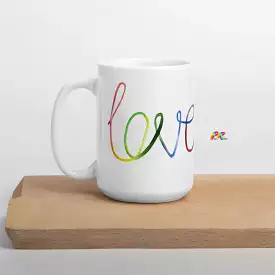 Love with a Heart White Glossy Mug