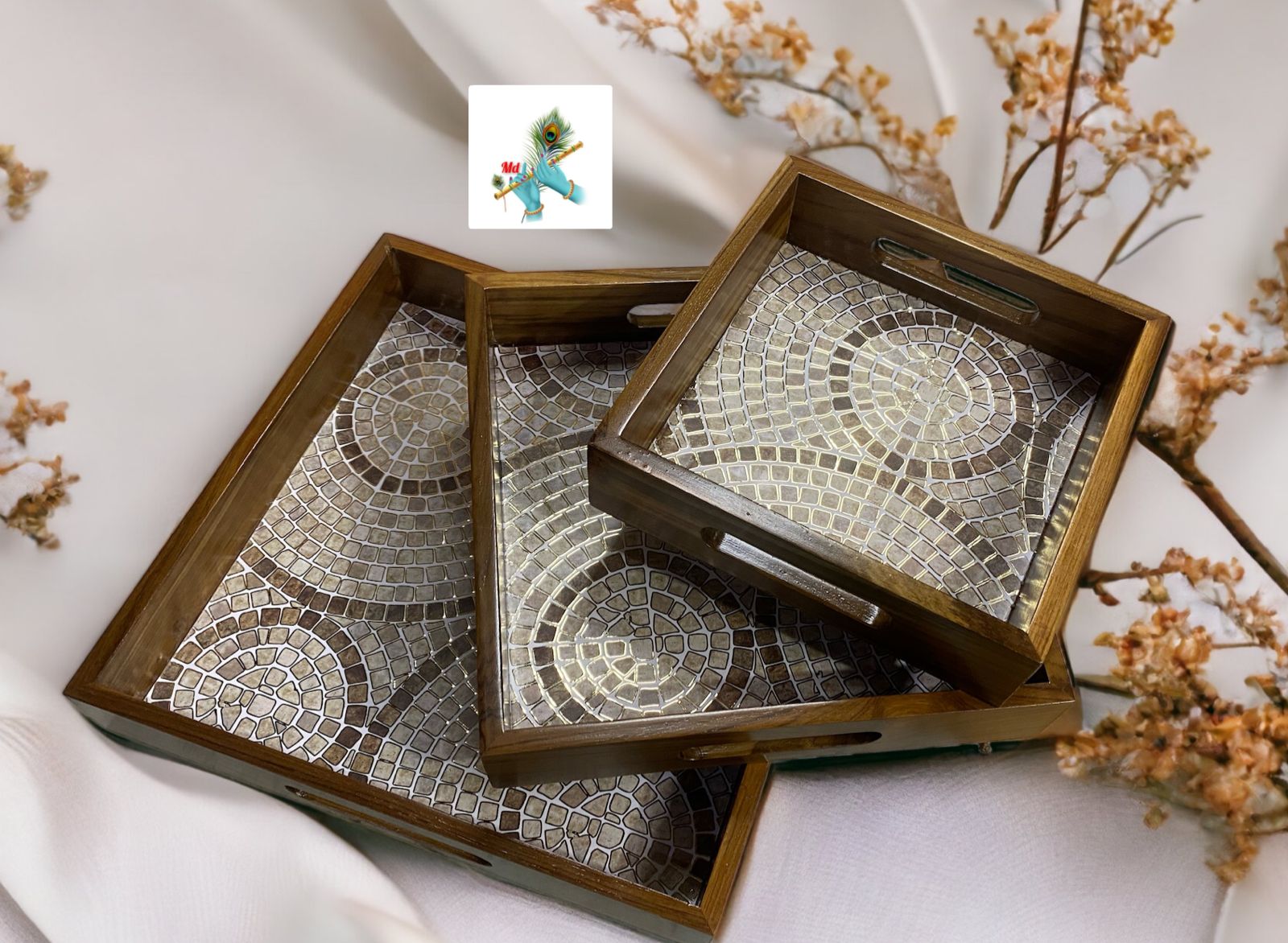 Make  Your  serving more beautiful  with this Beautiful Tray  Combo Set -USS001TSB