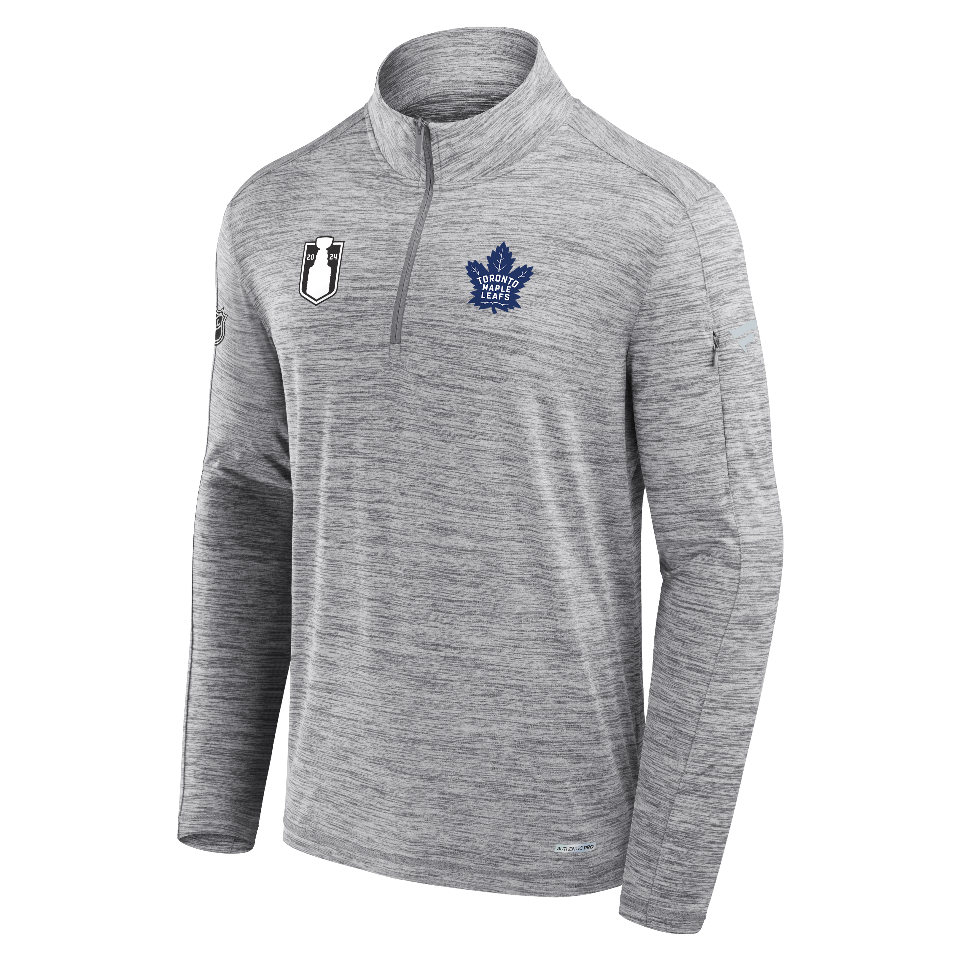 Maple Leafs Fanatics Men's Authentic Pro 2024 Stanley Cup Playoffs 1/4 Zip