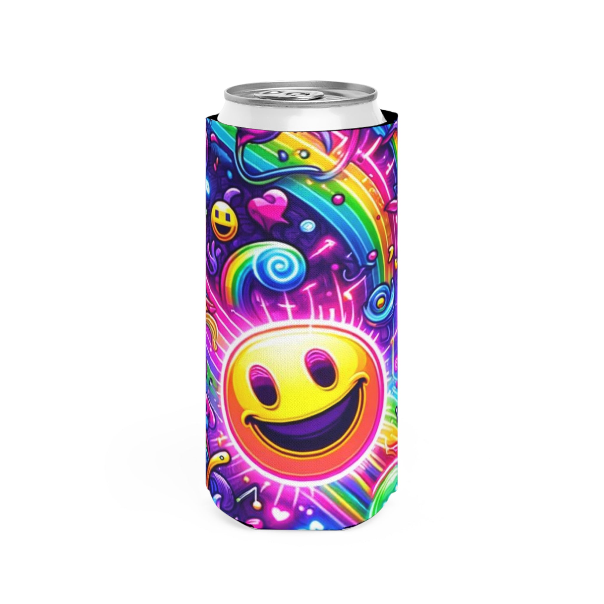 Neon Joy Slim Can Cooler