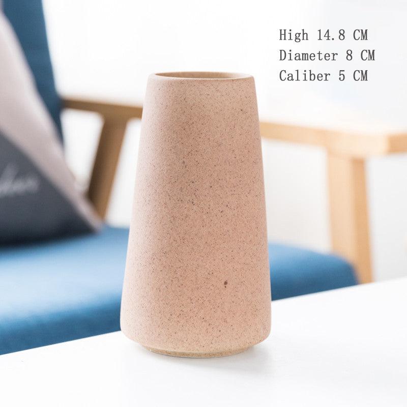 Nordic Handicraft Retro Frosted Ceramic Vase