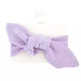 oh baby! Pointelle Tie Turban - Lilac Heather