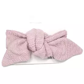 oh baby! Tie Turban Puckered Cable Headband - Blush