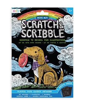 Ooly - Mini Scratch & Scribble Art Kit - Playful Pups