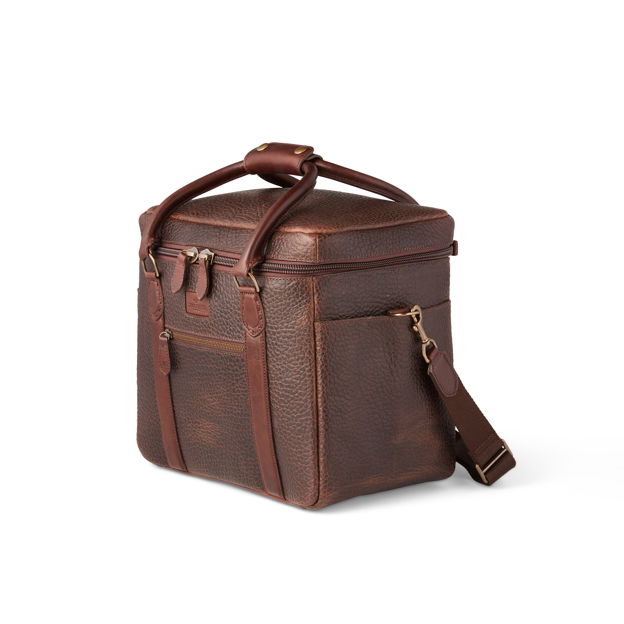 Pebbled Leather Cooler :: Brown