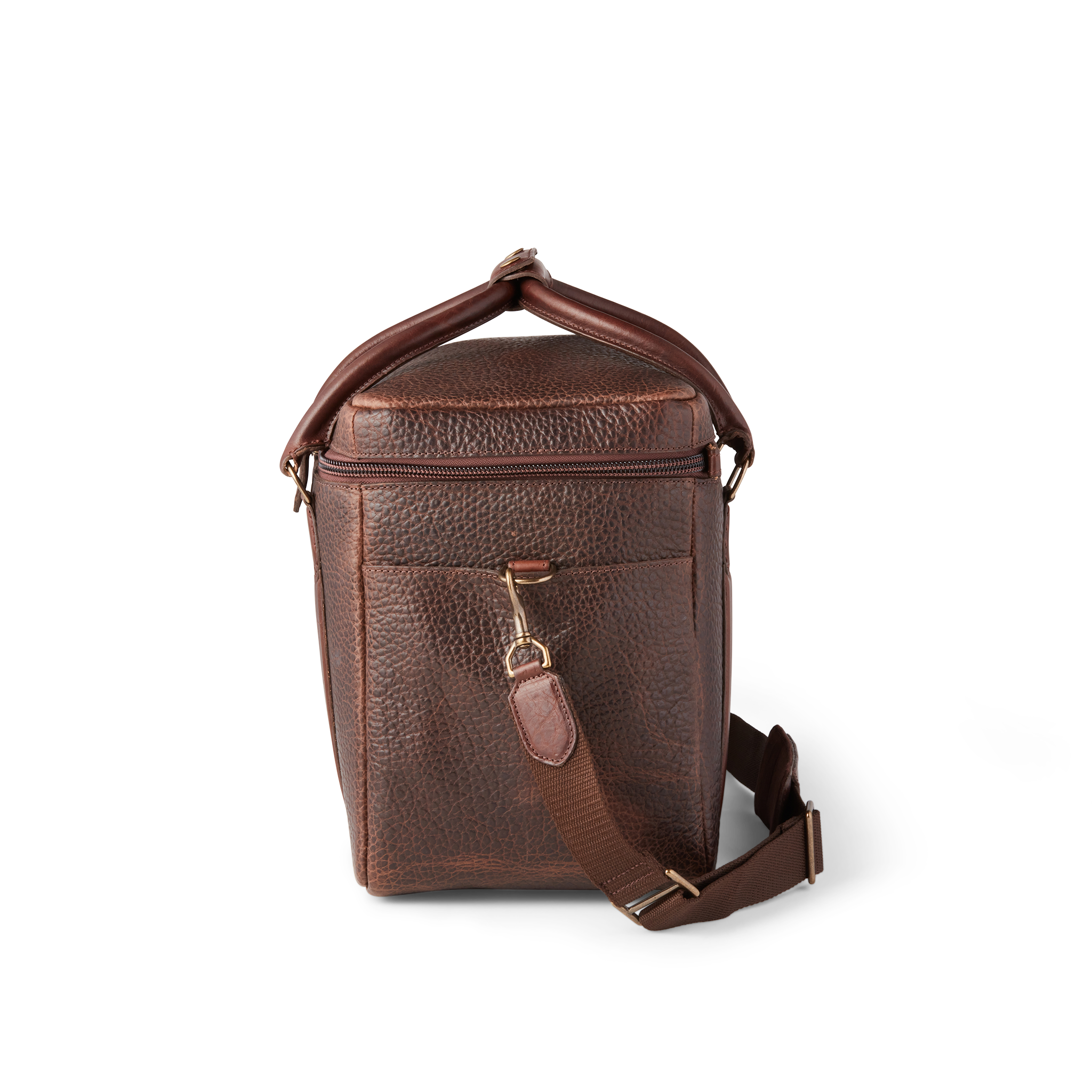 Pebbled Leather Cooler :: Brown