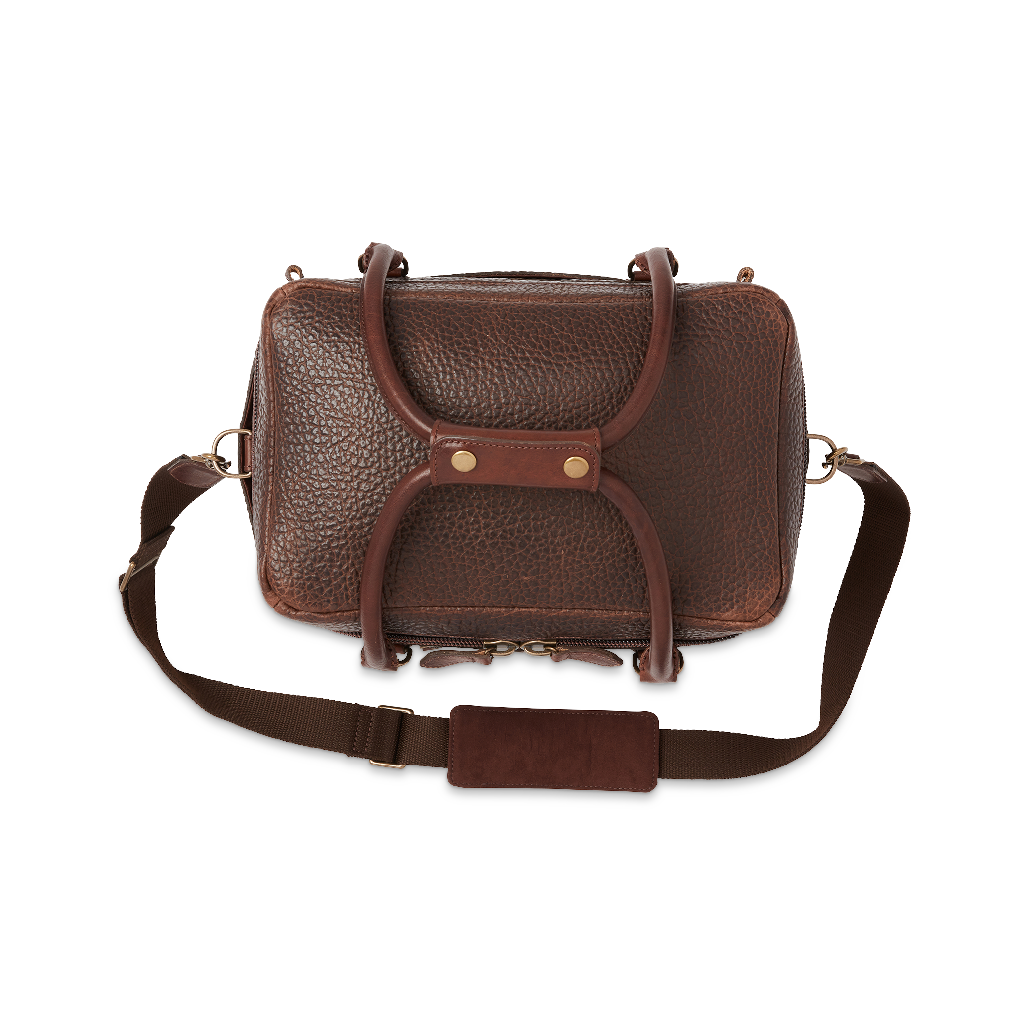 Pebbled Leather Cooler :: Brown