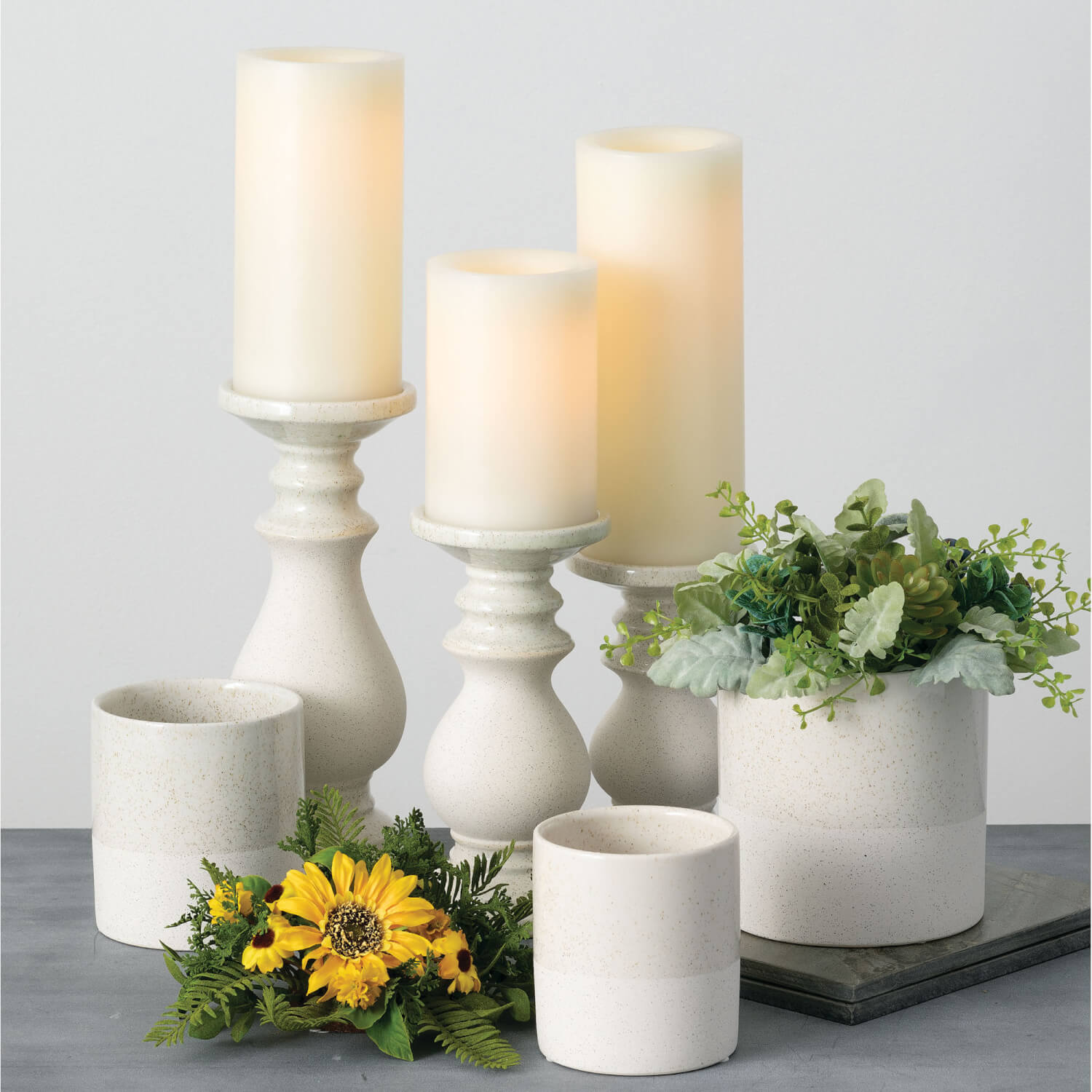 Pillar Candle Holder Set Of 3